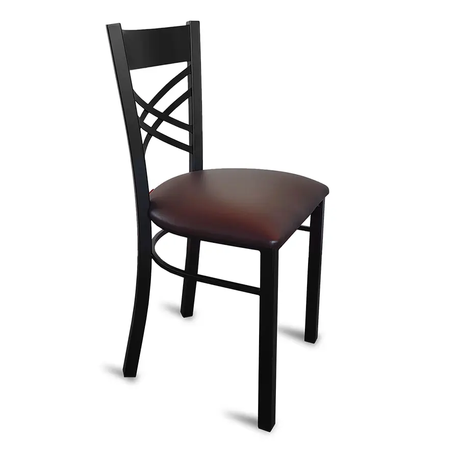 Silla metálica para restaurante bar cafetería ó comedor modelo Habana Malecon cafe Moblibar Contemporáneo lado.webp