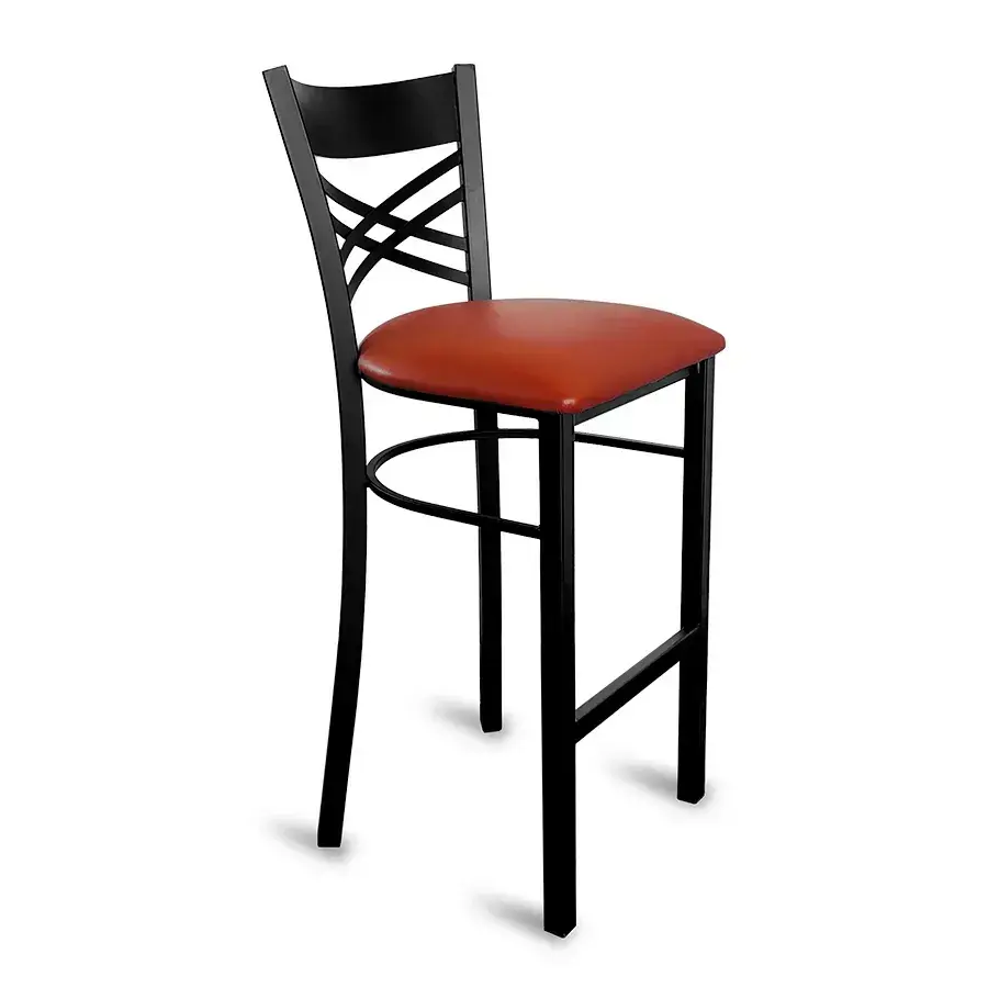 Banco metálico para barra de bar ó cocina Modelo Habana Malecon cobrizo Moblibar Contemporáneo.webp