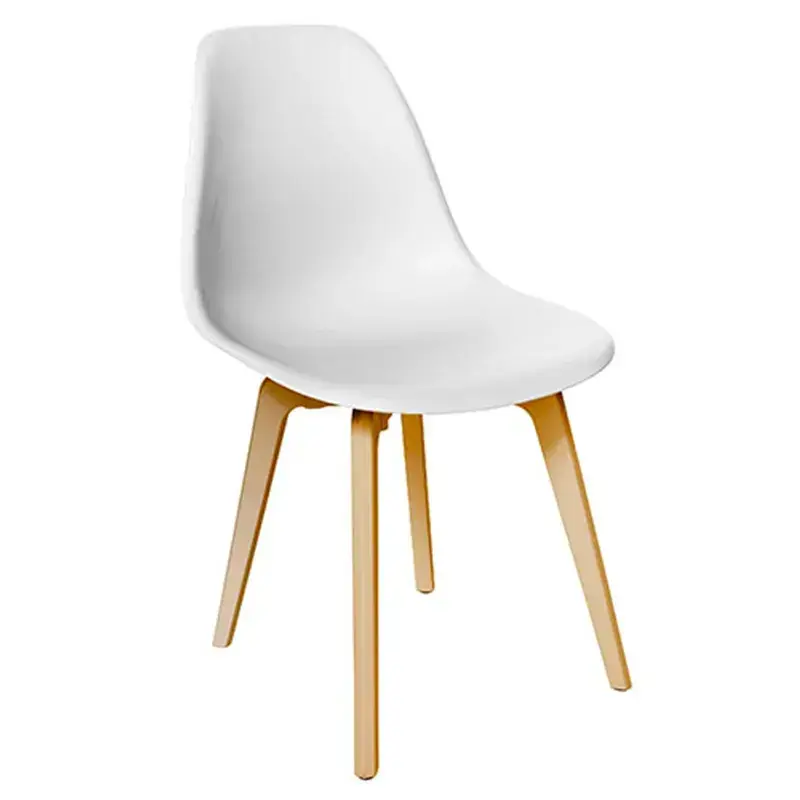 Silla para restaurante modelo Delis estilo Minimalista blanco Moblibar Moderno lado.webp