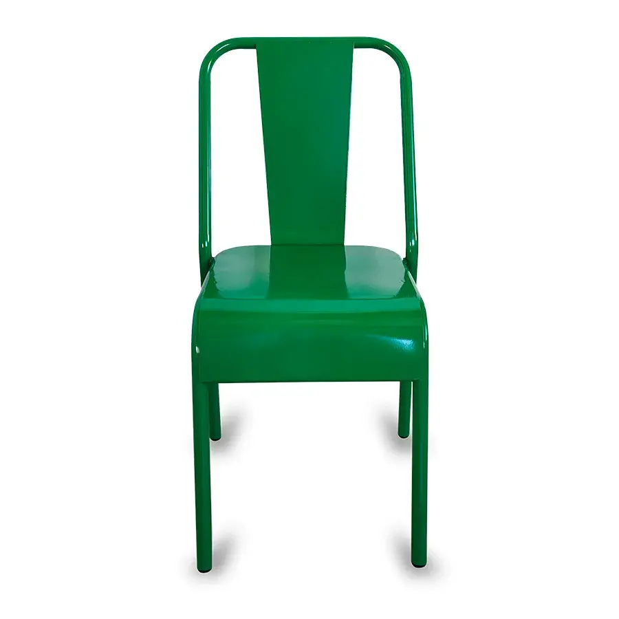 Silla de Metal Nisso Resp. Liso para Restaurantes Bares y Cafererias 