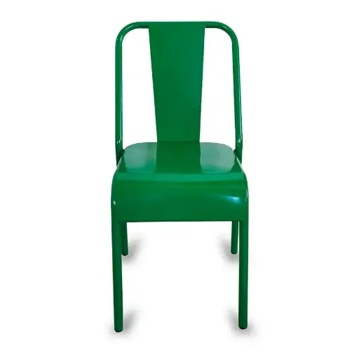 Silla de Metal Nisso Resp. Liso para Restaurantes Bares y Cafererias 