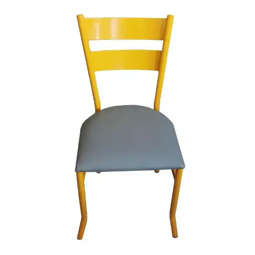 Silla de Metal Tint Yellow para Restaurantes Bares y Cafererias 