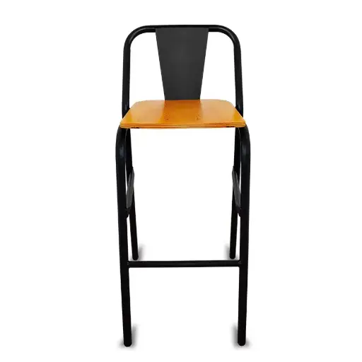 Banco de Metal Nisso Liso Asiento de Triplay para Restaurantes Bares y Cafererias  