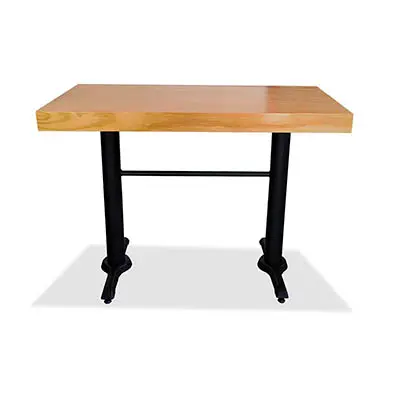 Mesa Rectangular de Triplay Baja para Restaurantes Bares y Cafererias 