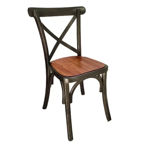 Silla de Madera Crossback Wood para Restaurantes Bares y Cafererias 